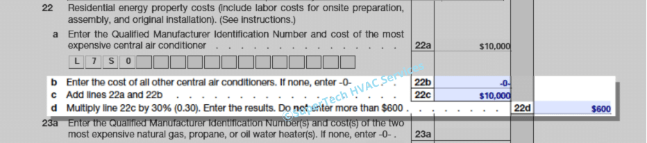 3-Put $0 in 22b, $10,000 in 22c and $600 in 22d