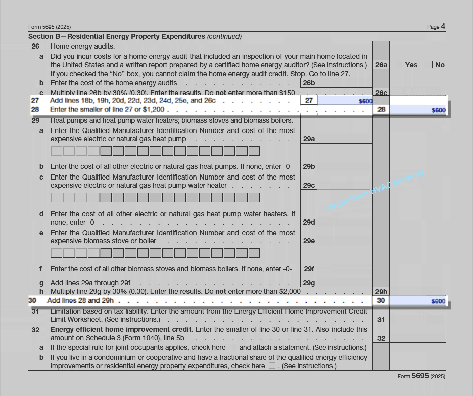 4-Put $600 in Line 27, 28, 30